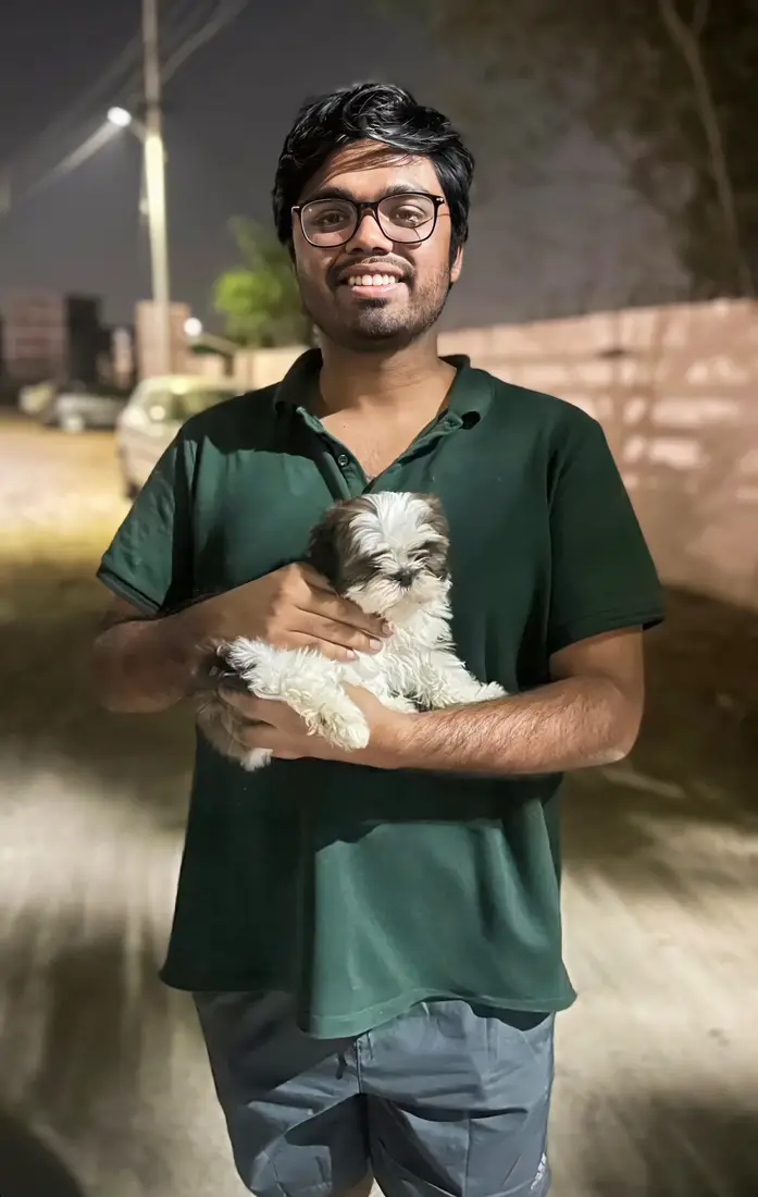 A FancyPaws puppy with its new family